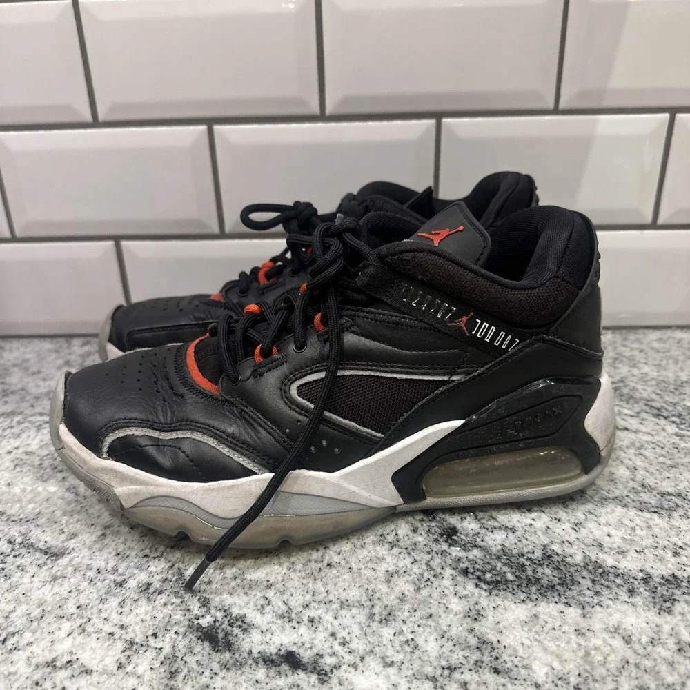 Jordan Air Point Lane Black Cement 2021 Men's 8 Red Basketball Tennis Shoes Used